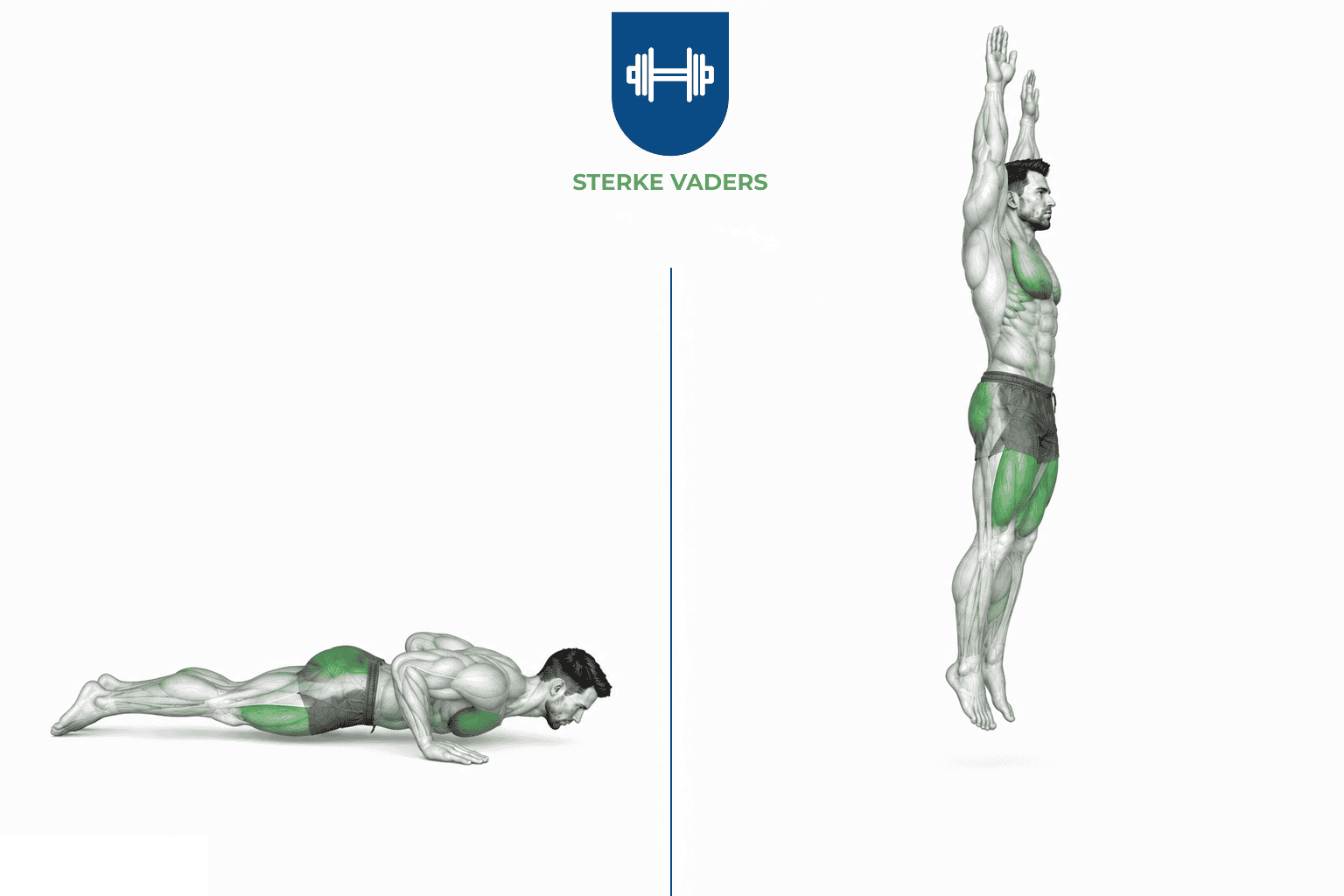Burpees uitvoering stap voor stap