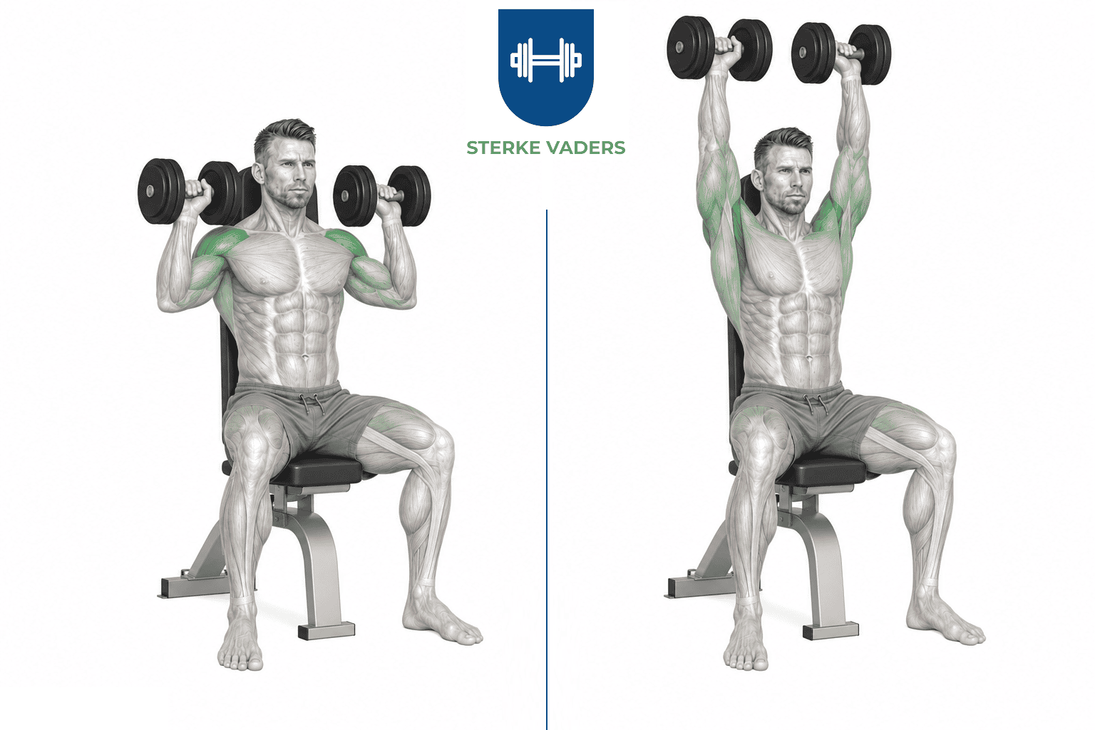 Dumbbell Shoulder Press uitvoering stap voor stap