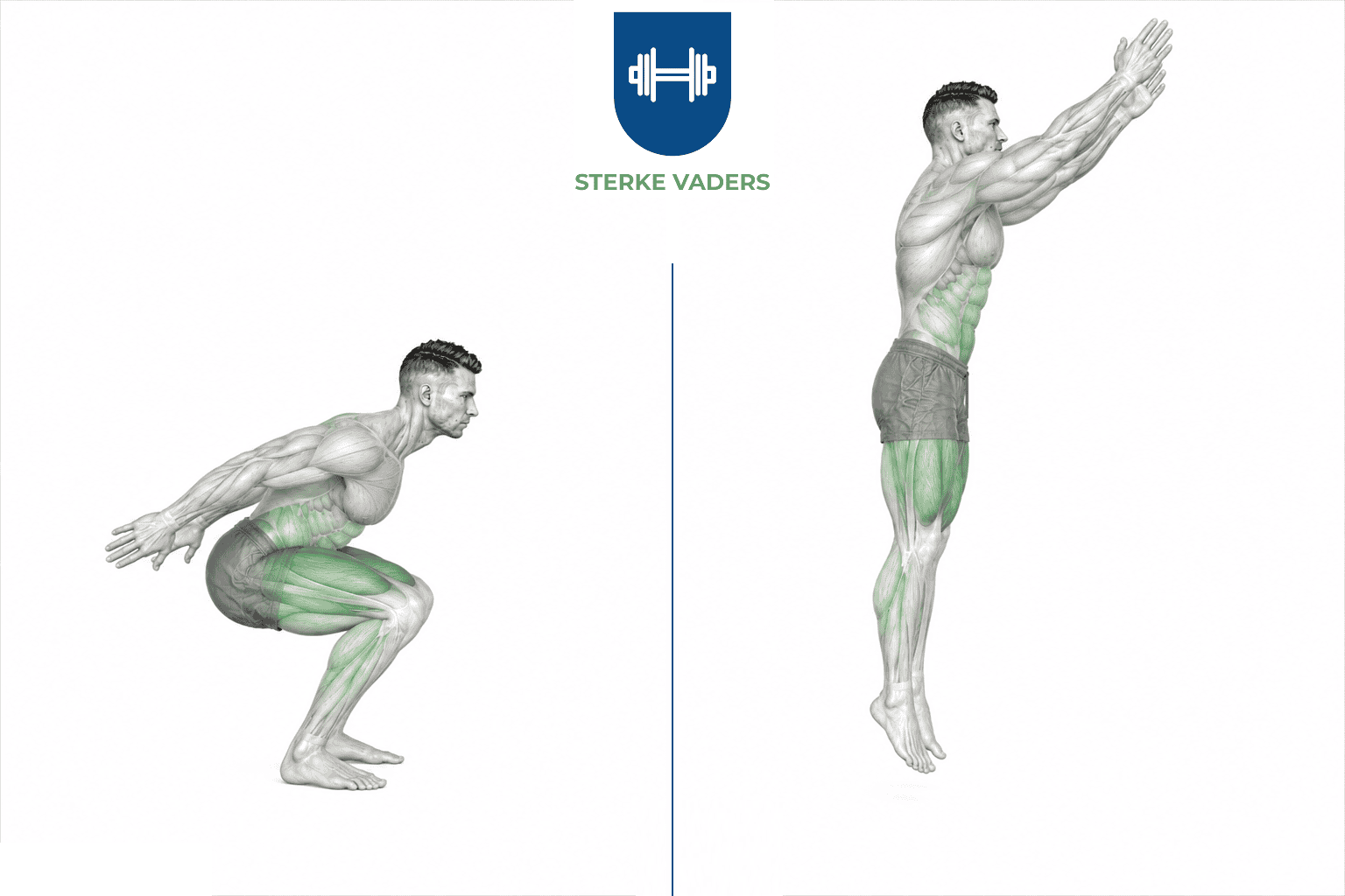 Jump Squats uitvoering stap voor stap
