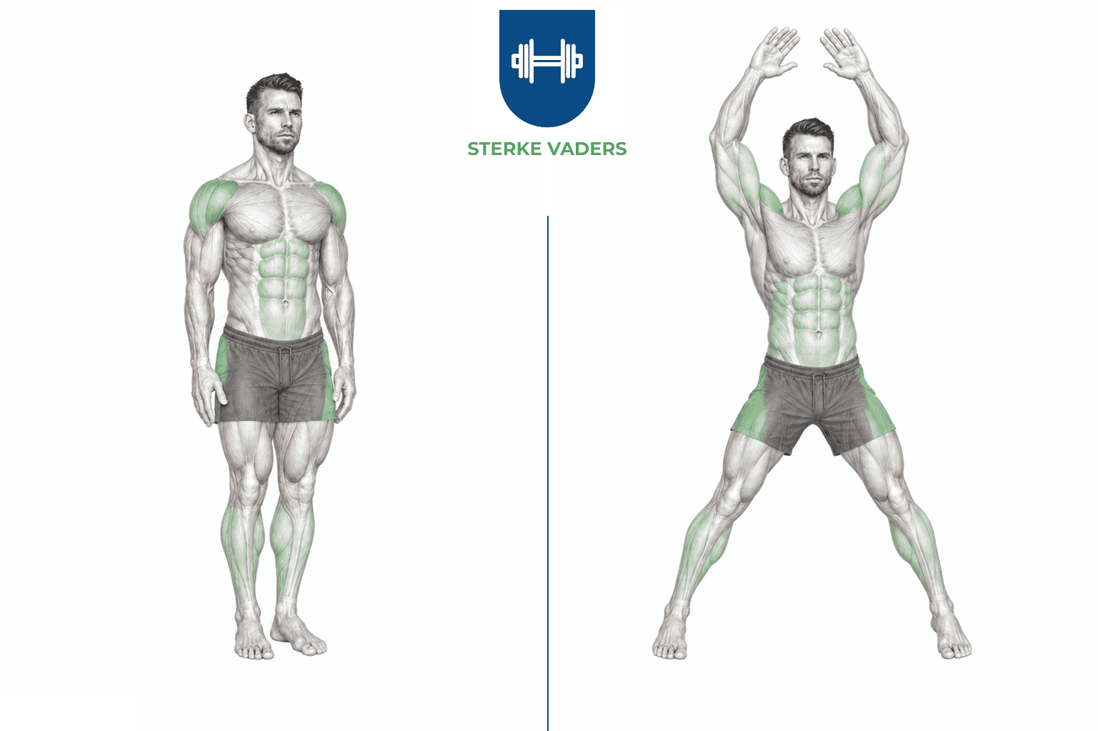 Jumping Jacks uitvoering stap voor stap