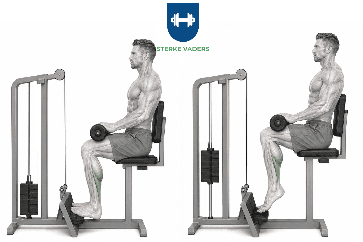 Seated Calf Raises uitvoering stap voor stap