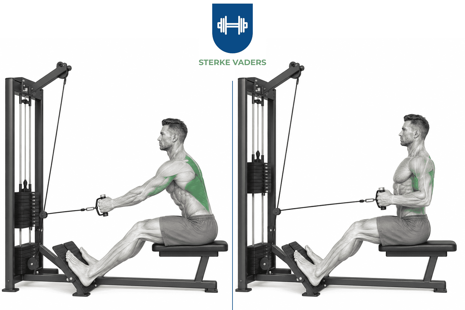 Seated Cable Row uitvoering stap voor stap